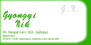gyongyi nik business card